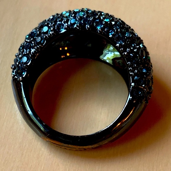 Coach Dome Cocktail Ring with Blue and Green Stones - Picture 8 of 10